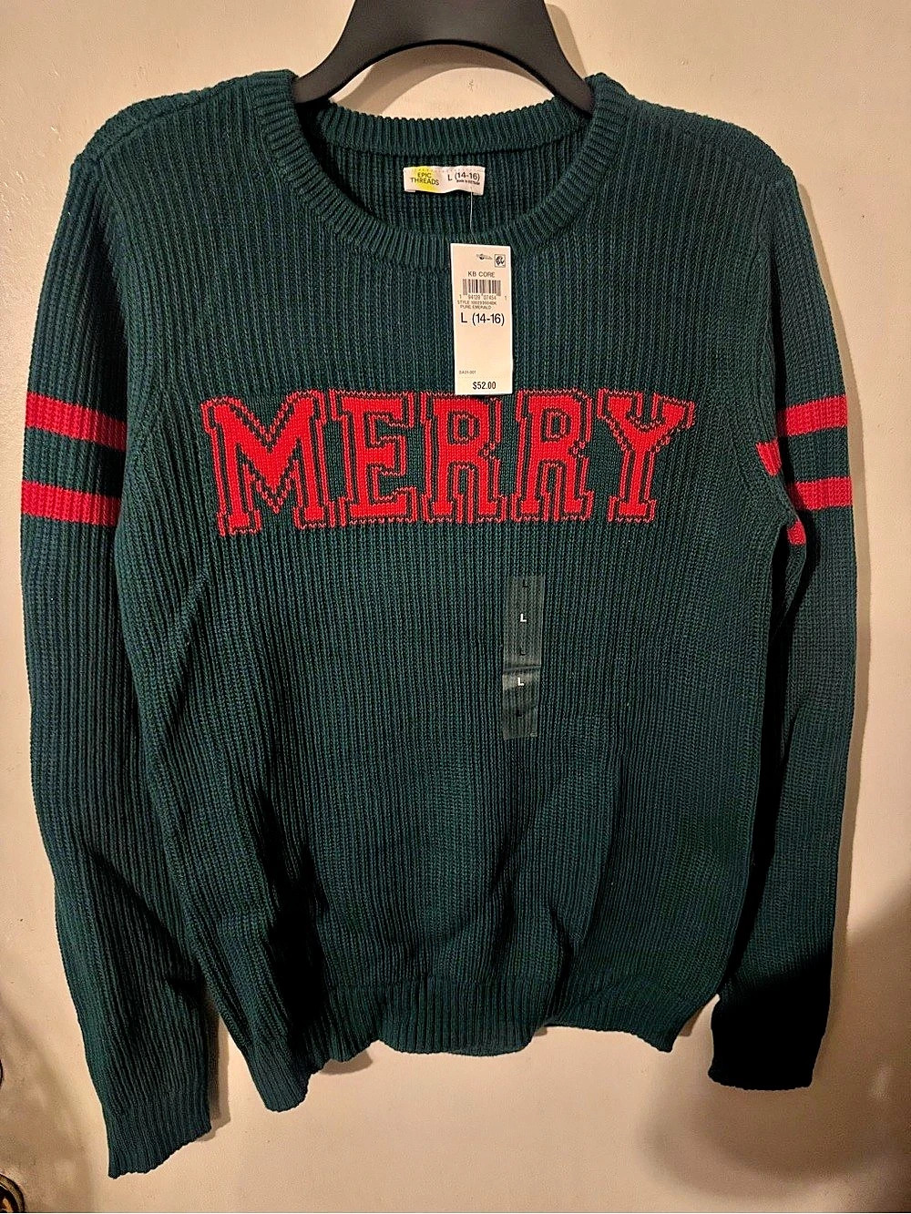 The Children's Place Merry Elf 25 Holiday Sweater Girls Large NWT